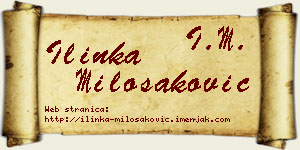 Ilinka Milošaković vizit kartica